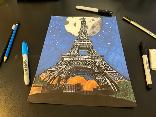 Eiffel Tower Remastered- Print